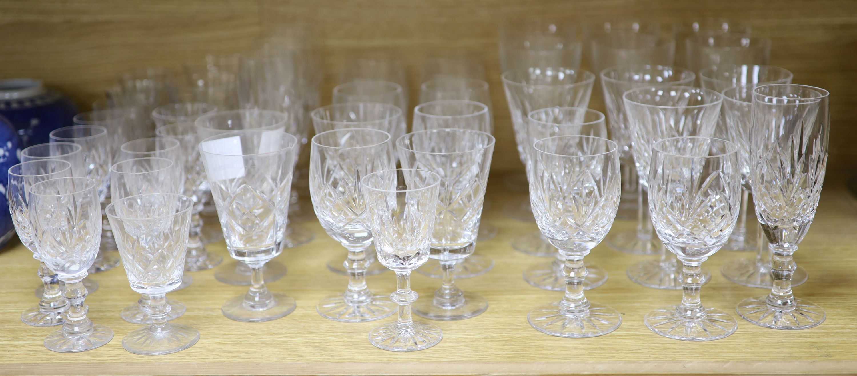A collection of Tudor cut glass wares